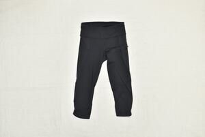 Lululemon Pants Womens 4 Black Inspire Crop II Mesh Yoga Activewear Pocket